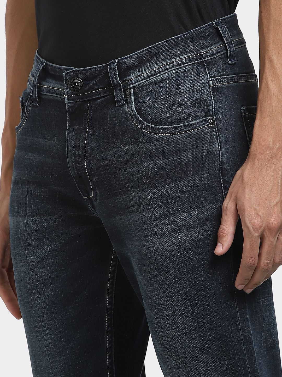 Blue Low Rise Glenn Slim Fit Jeans