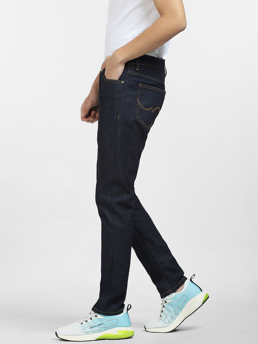 Dark Blue Low Rise Glenn Slim Fit Jeans