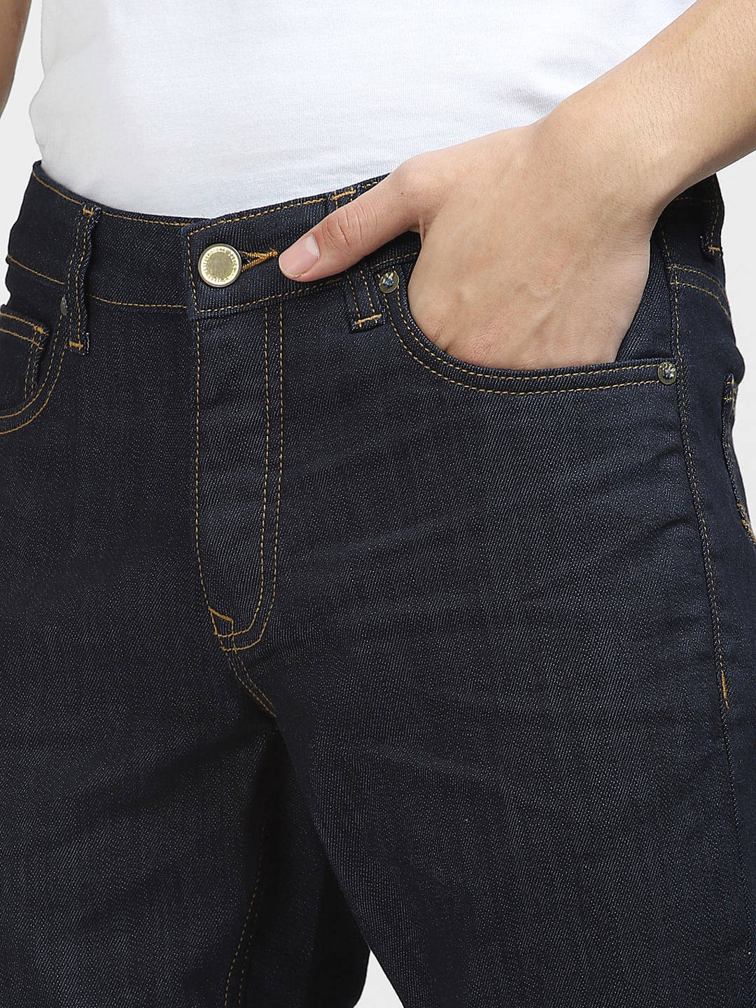 Dark Blue Low Rise Glenn Slim Fit Jeans