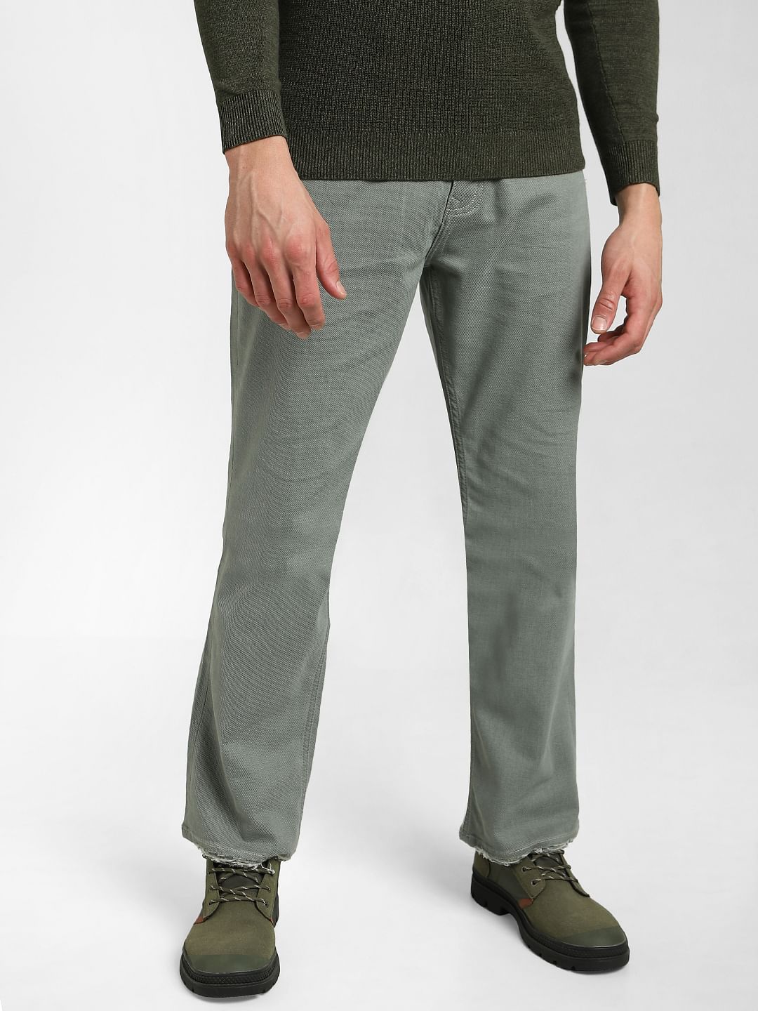 Green High Rise Ray Bootcut Jeans