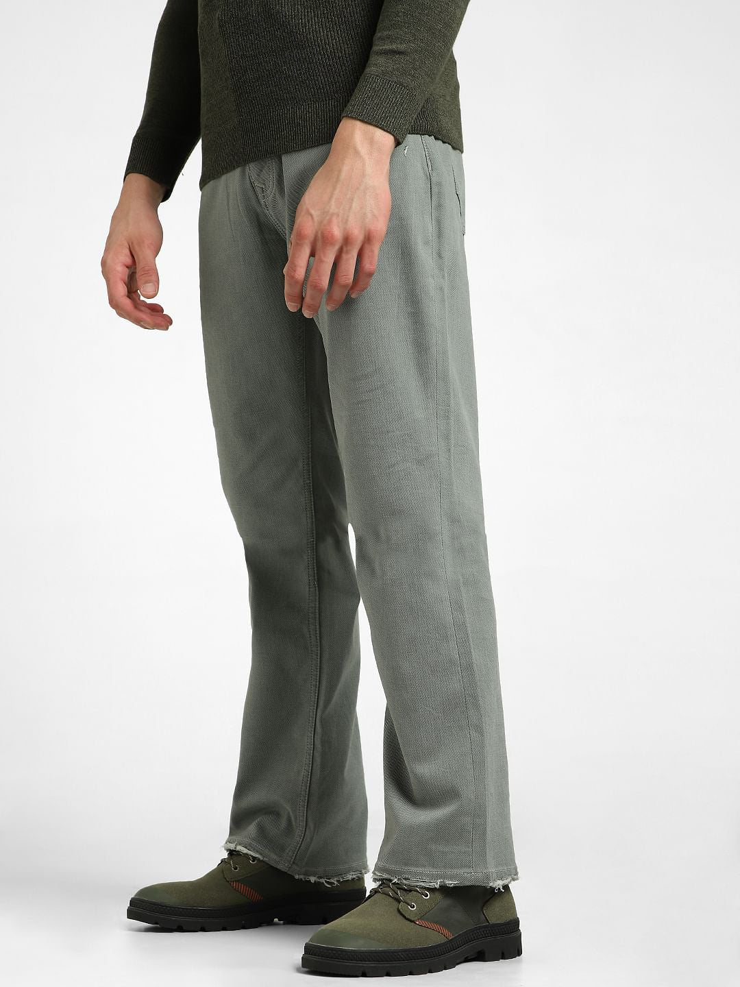 Green High Rise Ray Bootcut Jeans