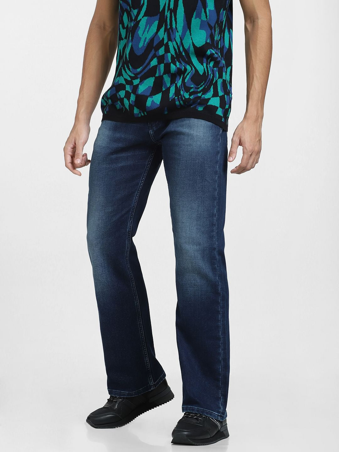 Dark Blue High Rise Ray Bootcut Jeans