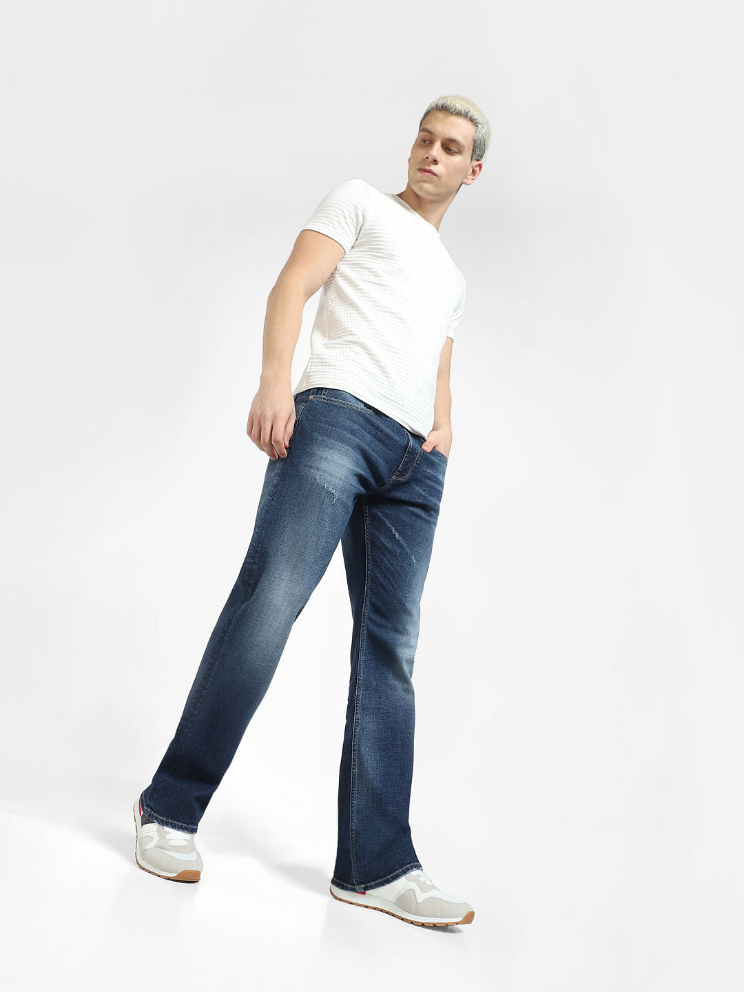 Dark Blue High Rise Ray Bootcut Jeans