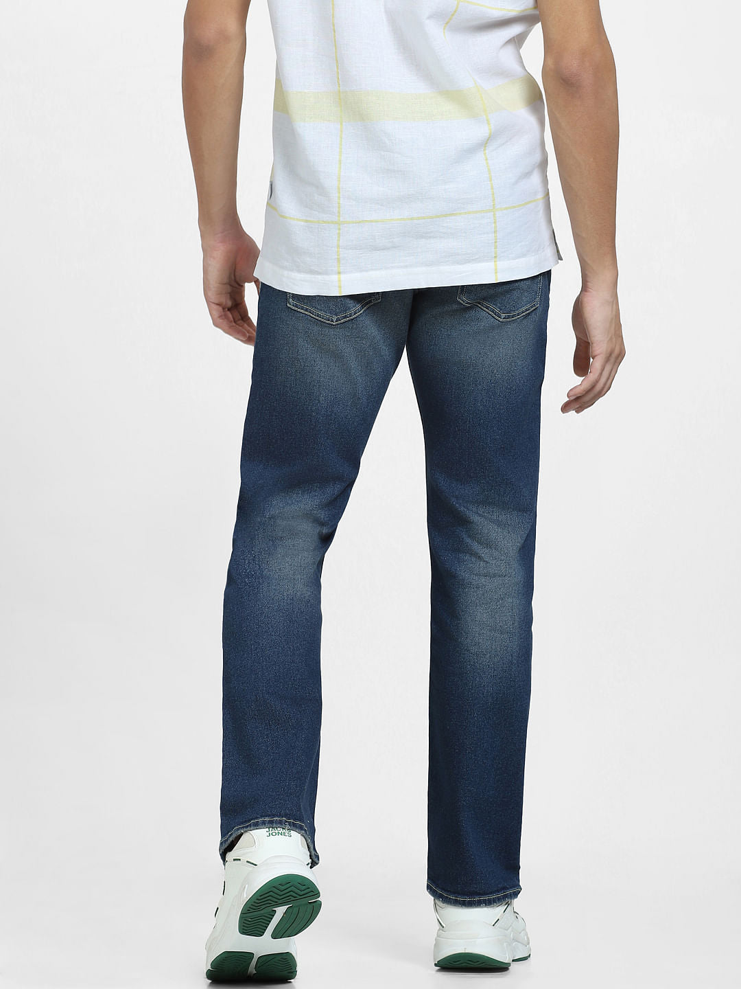 Blue High Rise Distressed Ray Bootcut Jeans