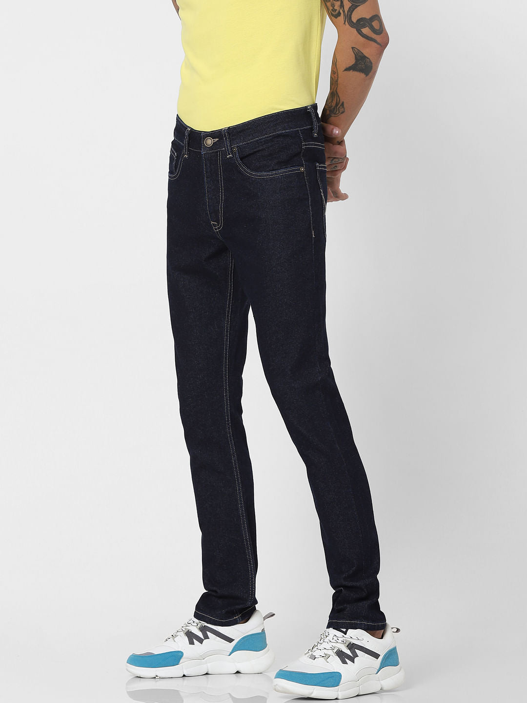 Dark Blue Low Rise Glenn Slim Jeans