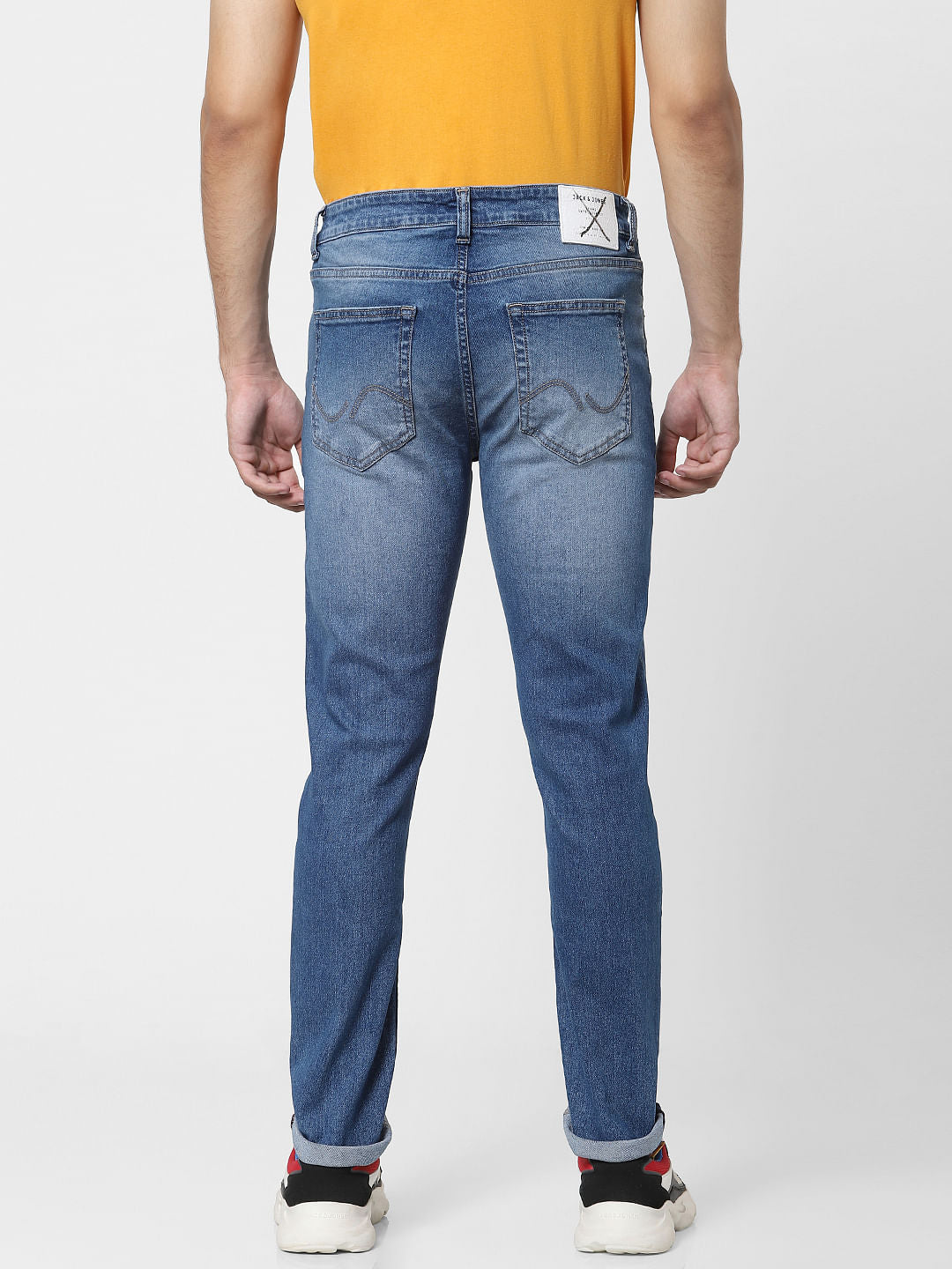 Light Blue Low Rise Ben Ripped Skinny Jeans