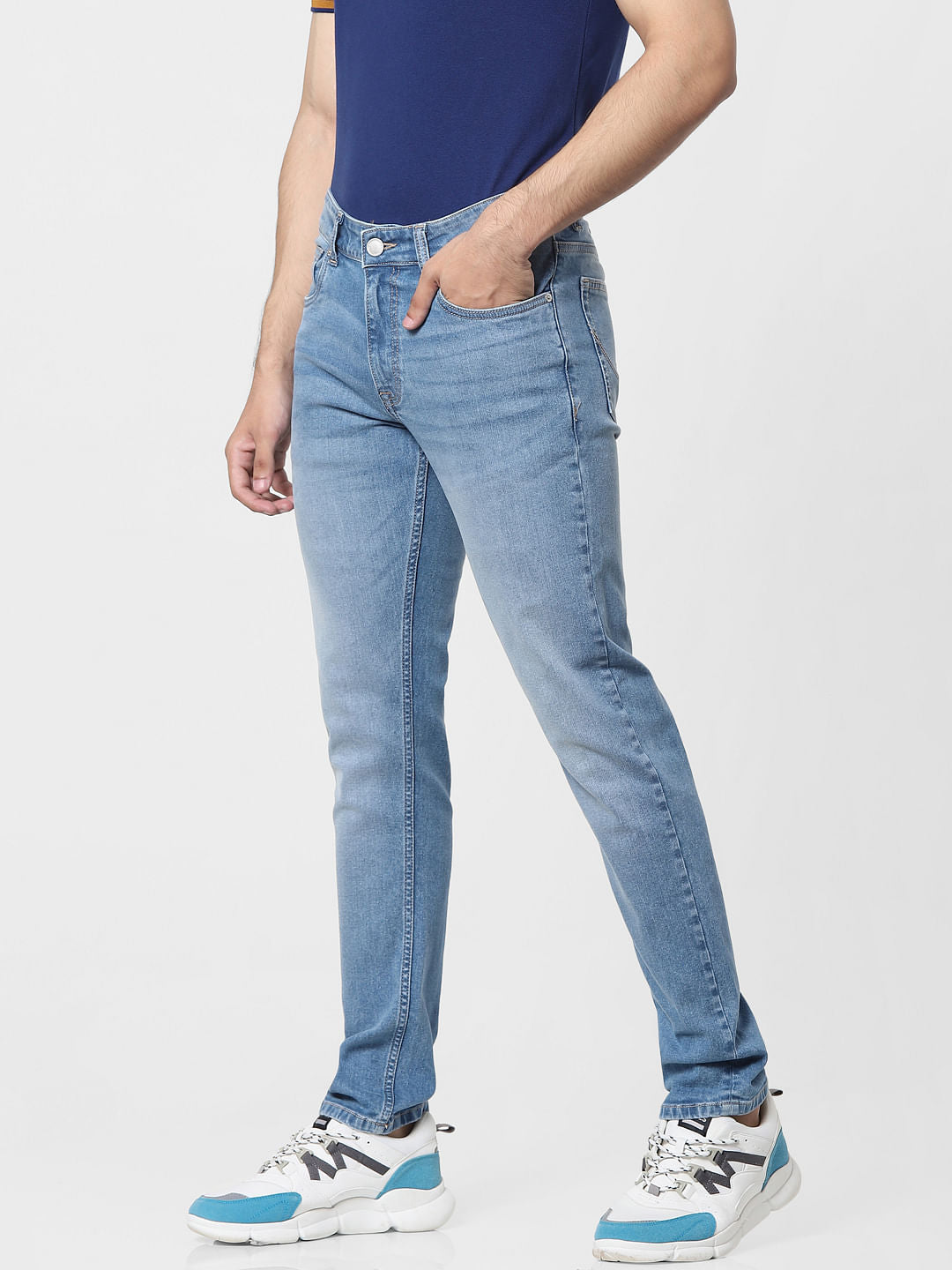 Light Blue Low Rise Glenn Slim Jeans