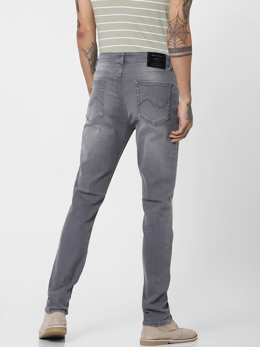 Grey Low Rise Ben Skinny Jeans