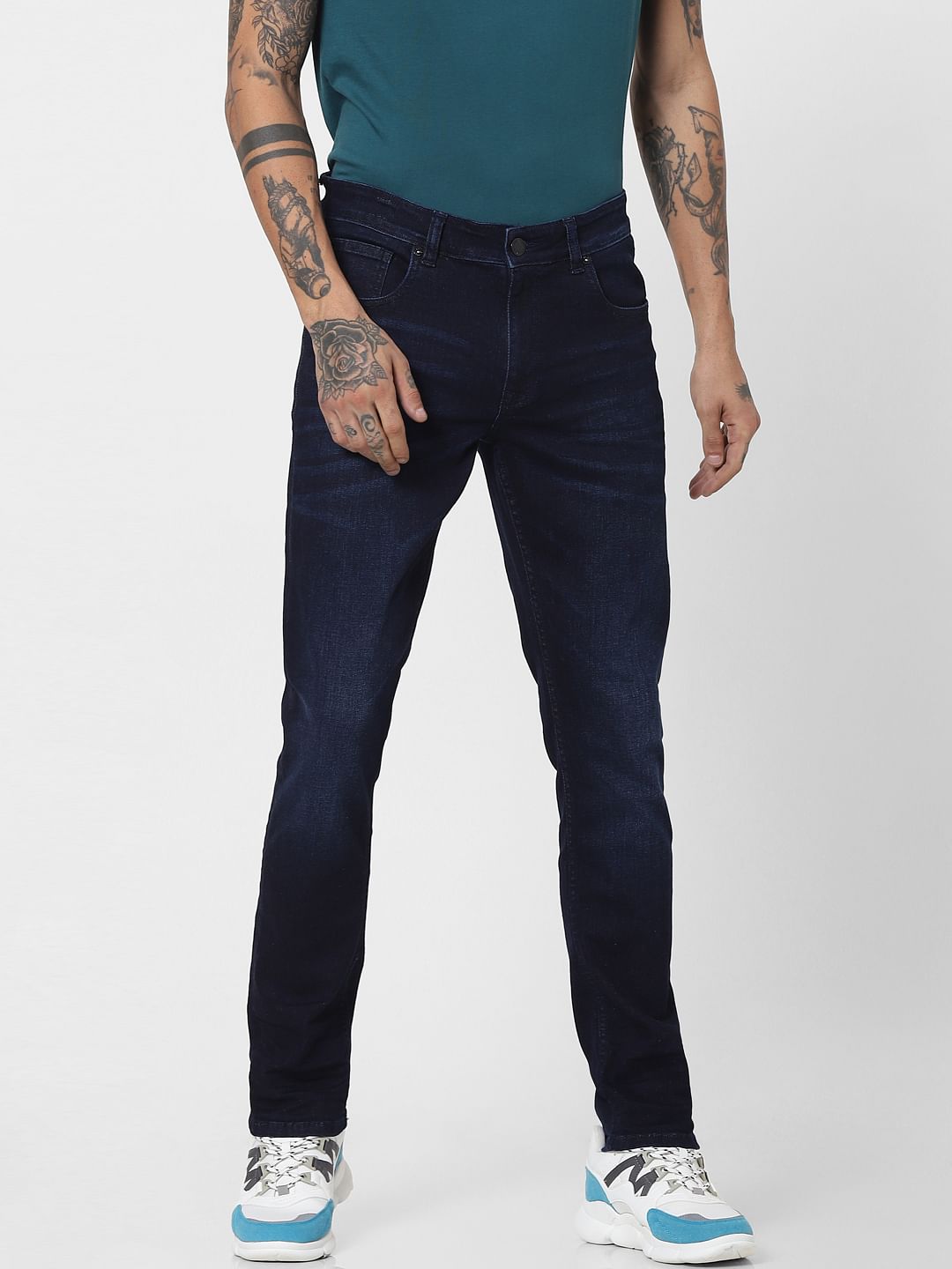 Blue Low Rise Glenn Slim Jeans - 28/30