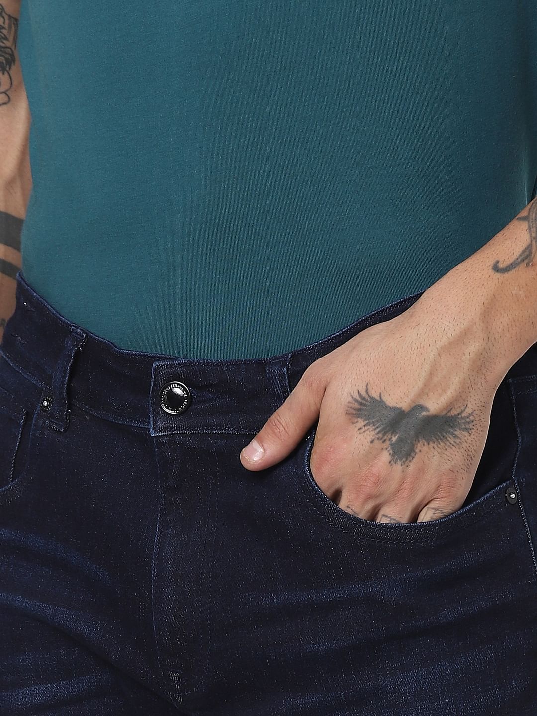 Blue Low Rise Glenn Slim Jeans
