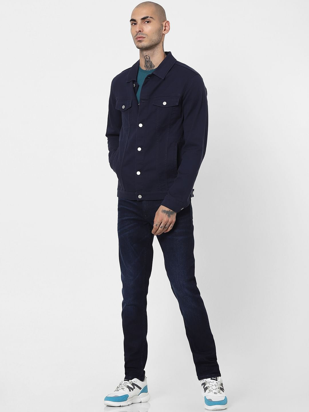 Blue Low Rise Glenn Slim Jeans