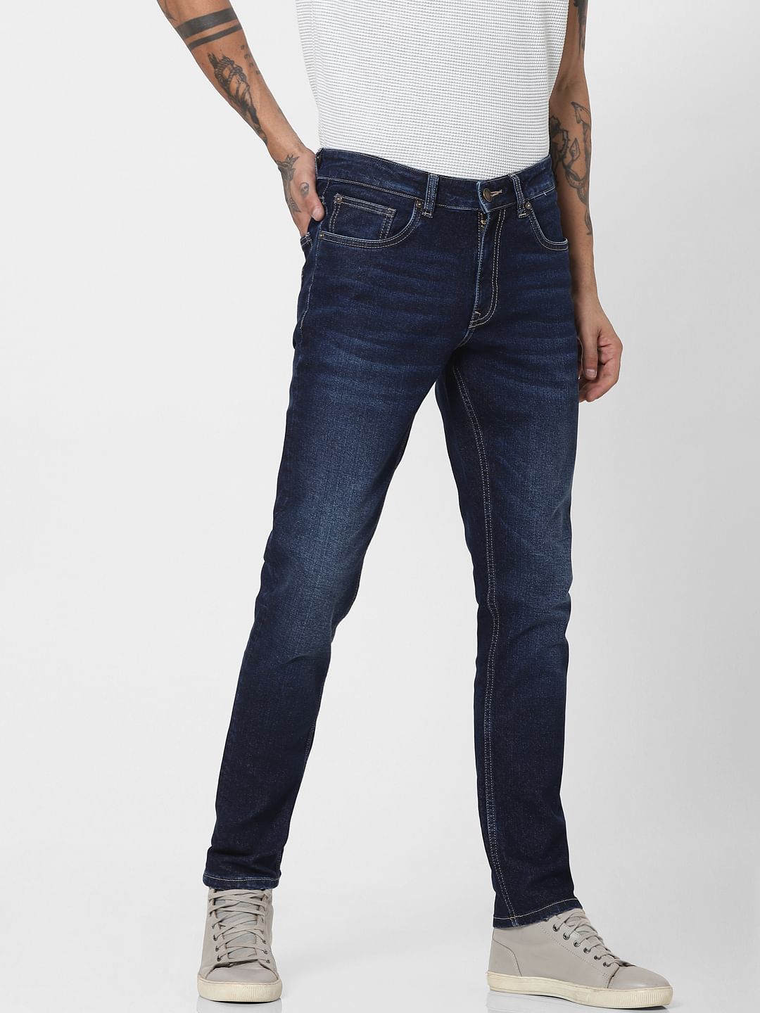 Blue Low Rise Glenn Slim Jeans