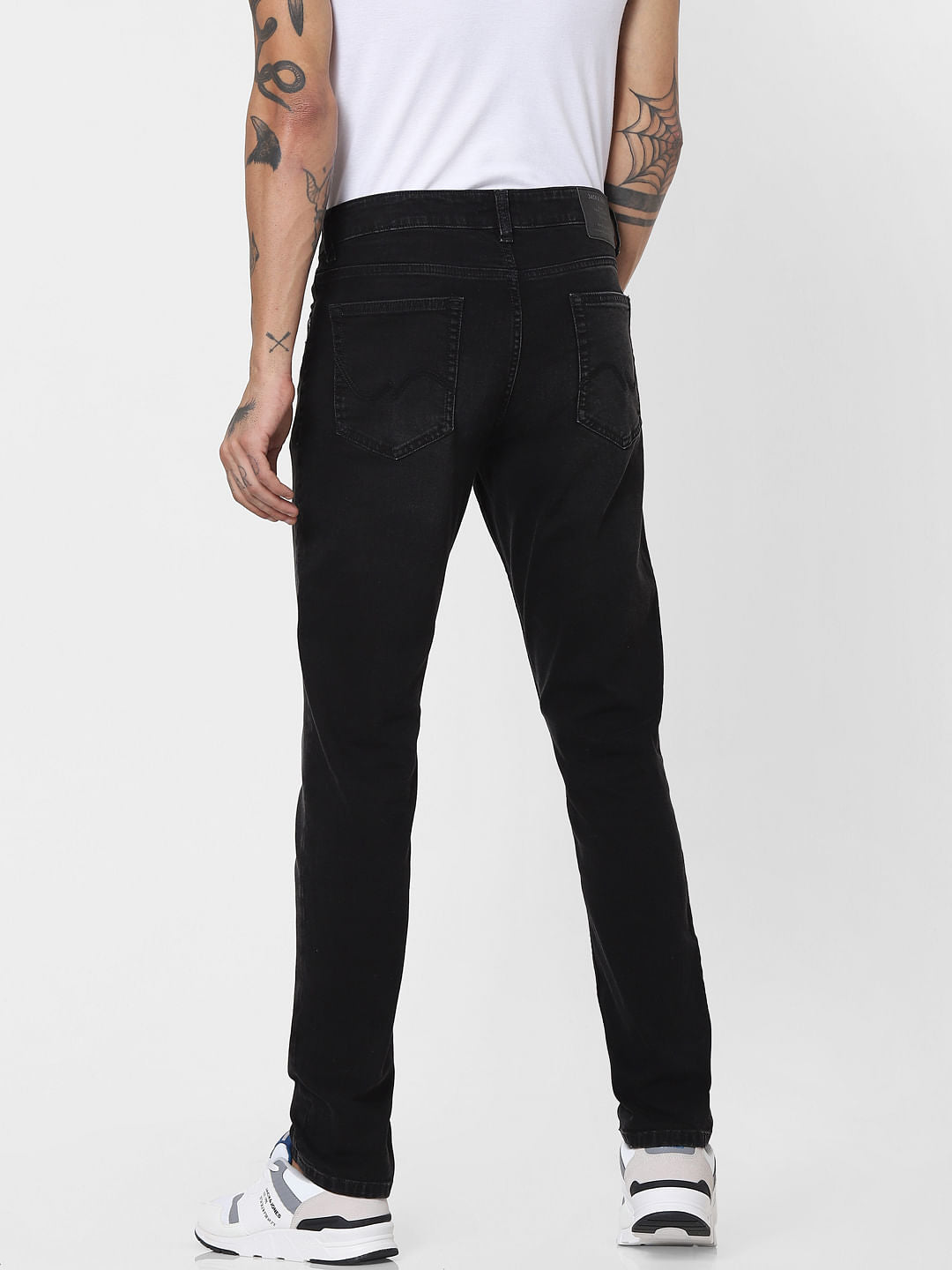 Black Low Rise Glenn Slim Jeans