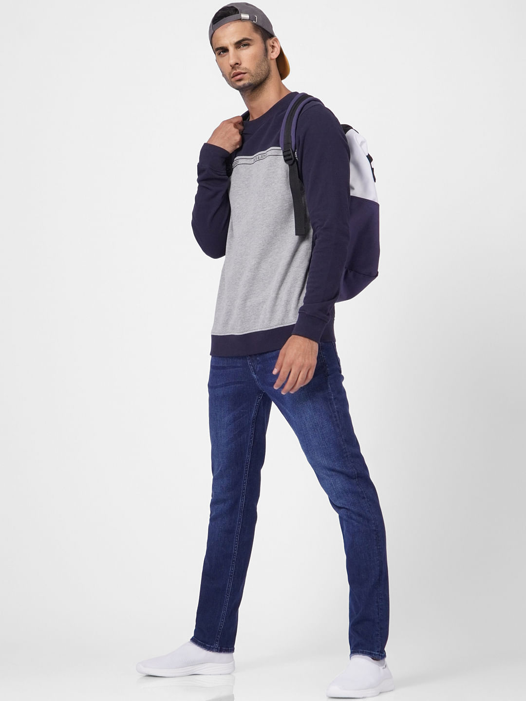 Blue Low Rise Ben Washed Skinny Fit Jeans - 28/30