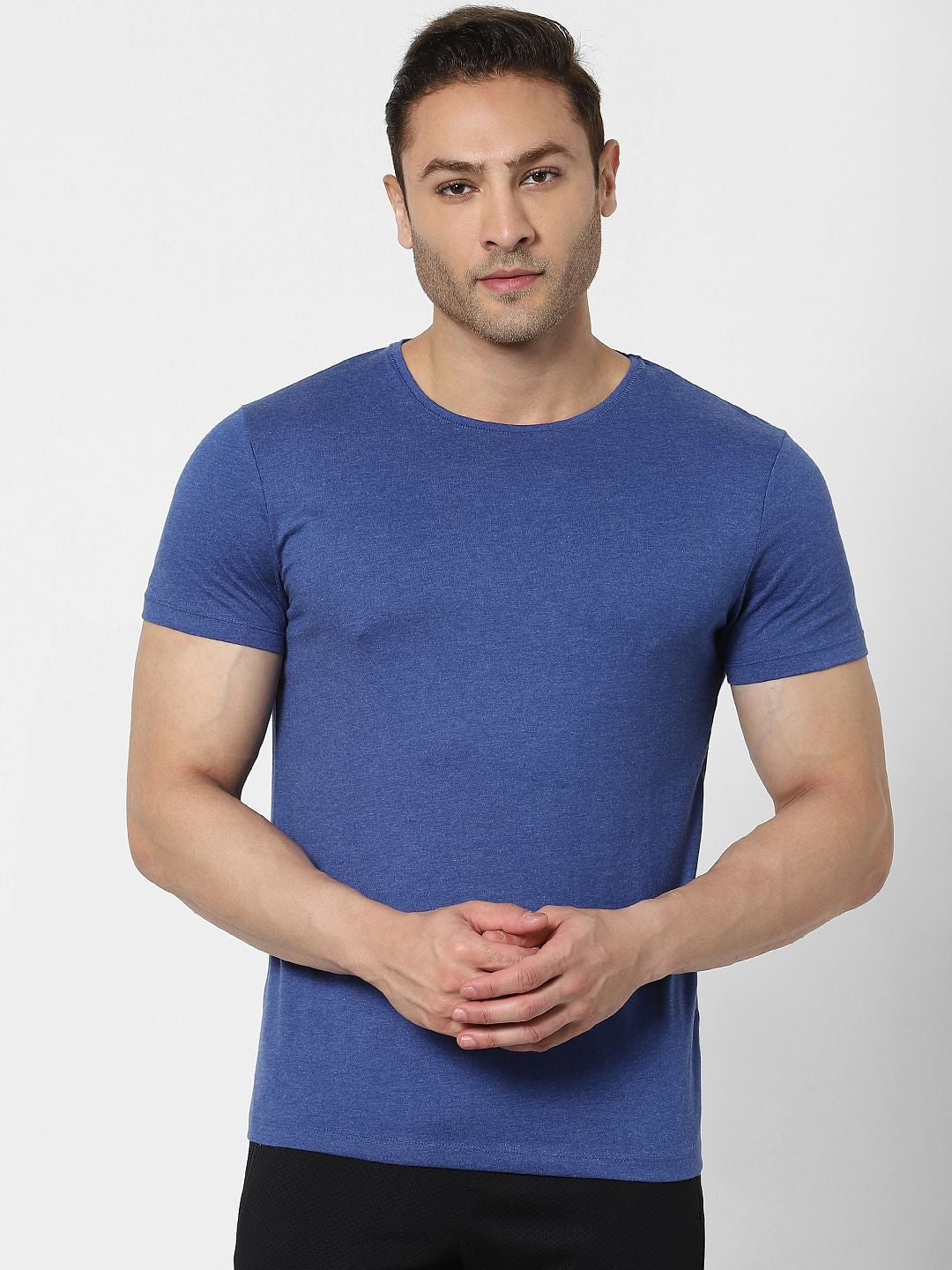 Blue & Green Crew Neck T-shirts - Pack of 2