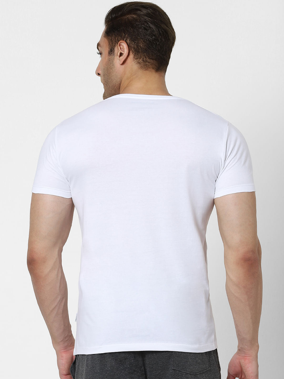 White & Black Crew Neck T-shirts - Pack of 2