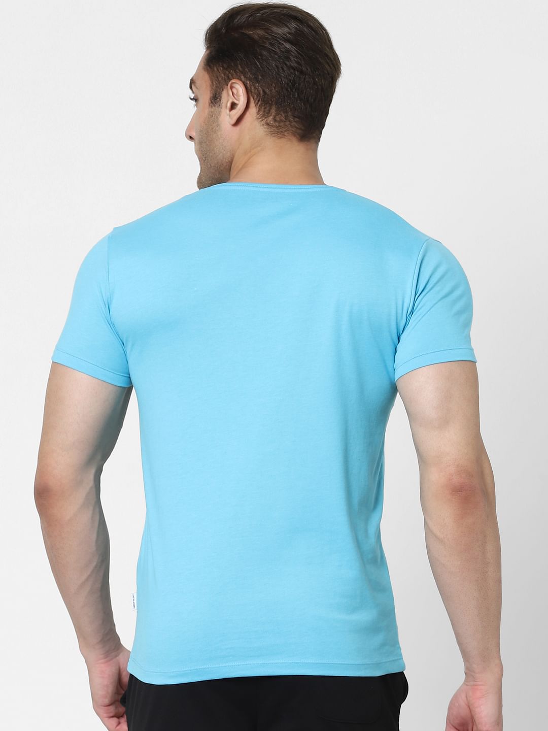 Blue & Grey V Neck T-shirts - Pack of 2