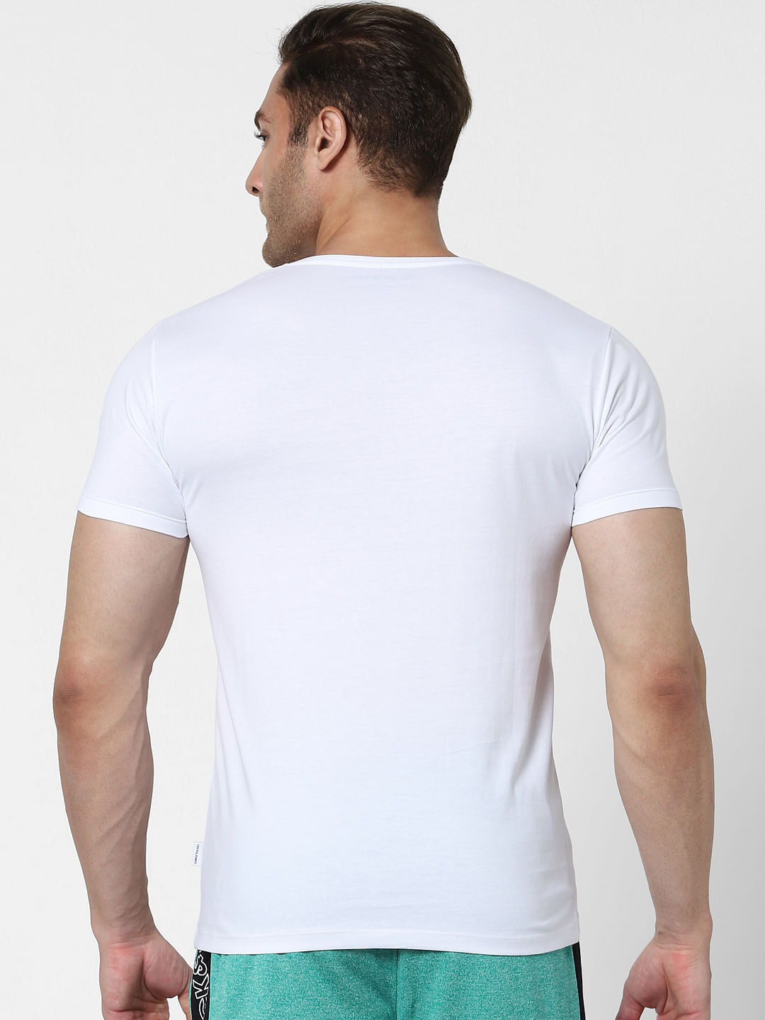 White & Black V Neck T-shirts - Pack of 2