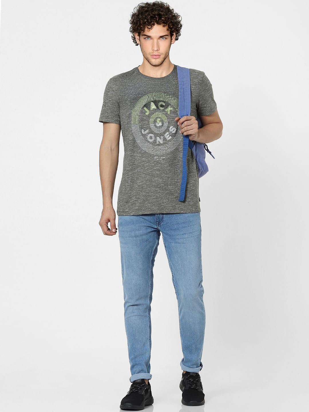 Blue Low Rise Glenn Slim Fit Jeans