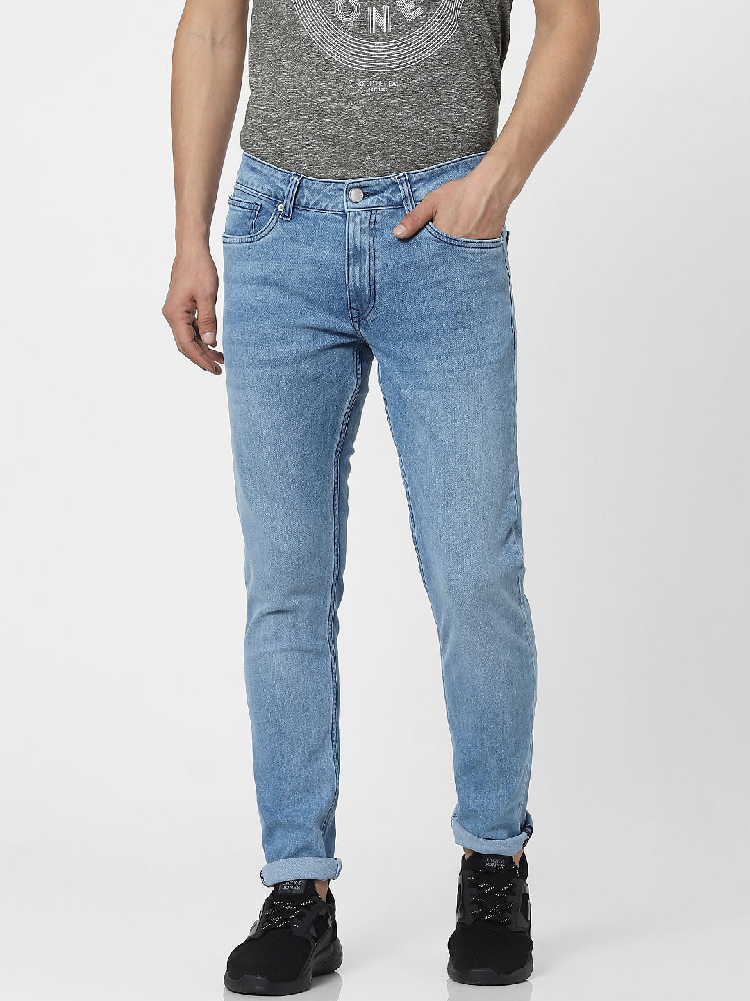 Blue Low Rise Glenn Slim Fit Jeans