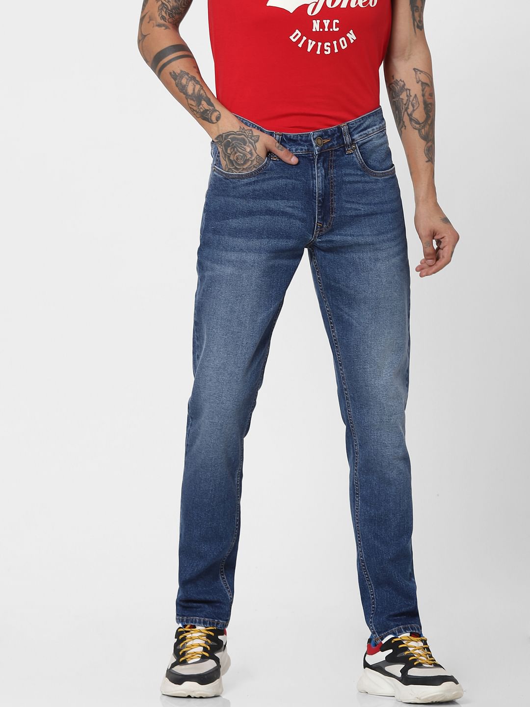 Blue Low Rise Ben Skinny Jeans