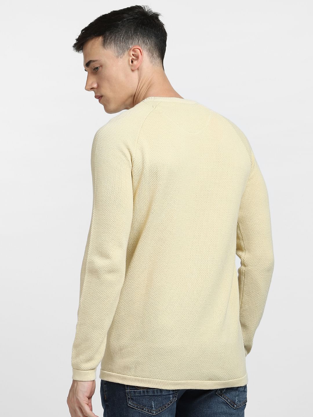 Beige Textured Pullover