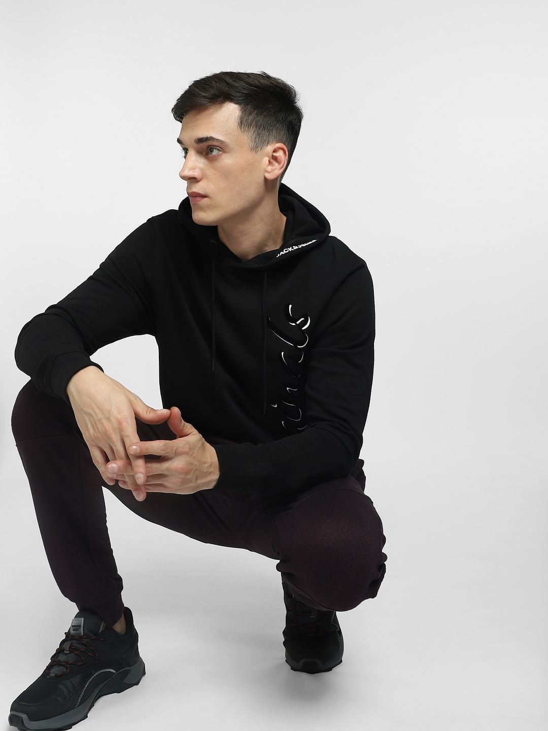 Black Hooded Sweatshirt - S