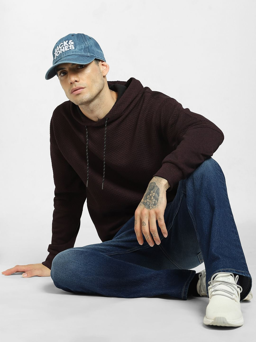 Maroon Hooded Sweatshirt - S