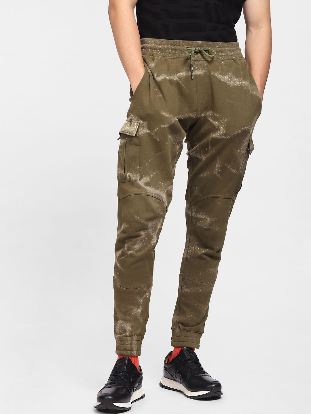 Green Mid Rise Printed Co-ord Sweatpants