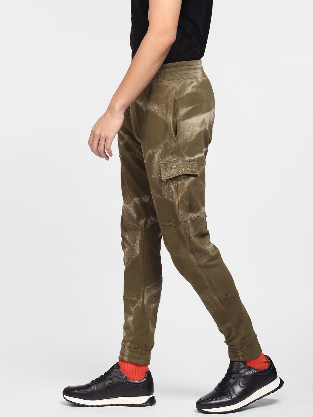 Green Mid Rise Printed Co-ord Sweatpants