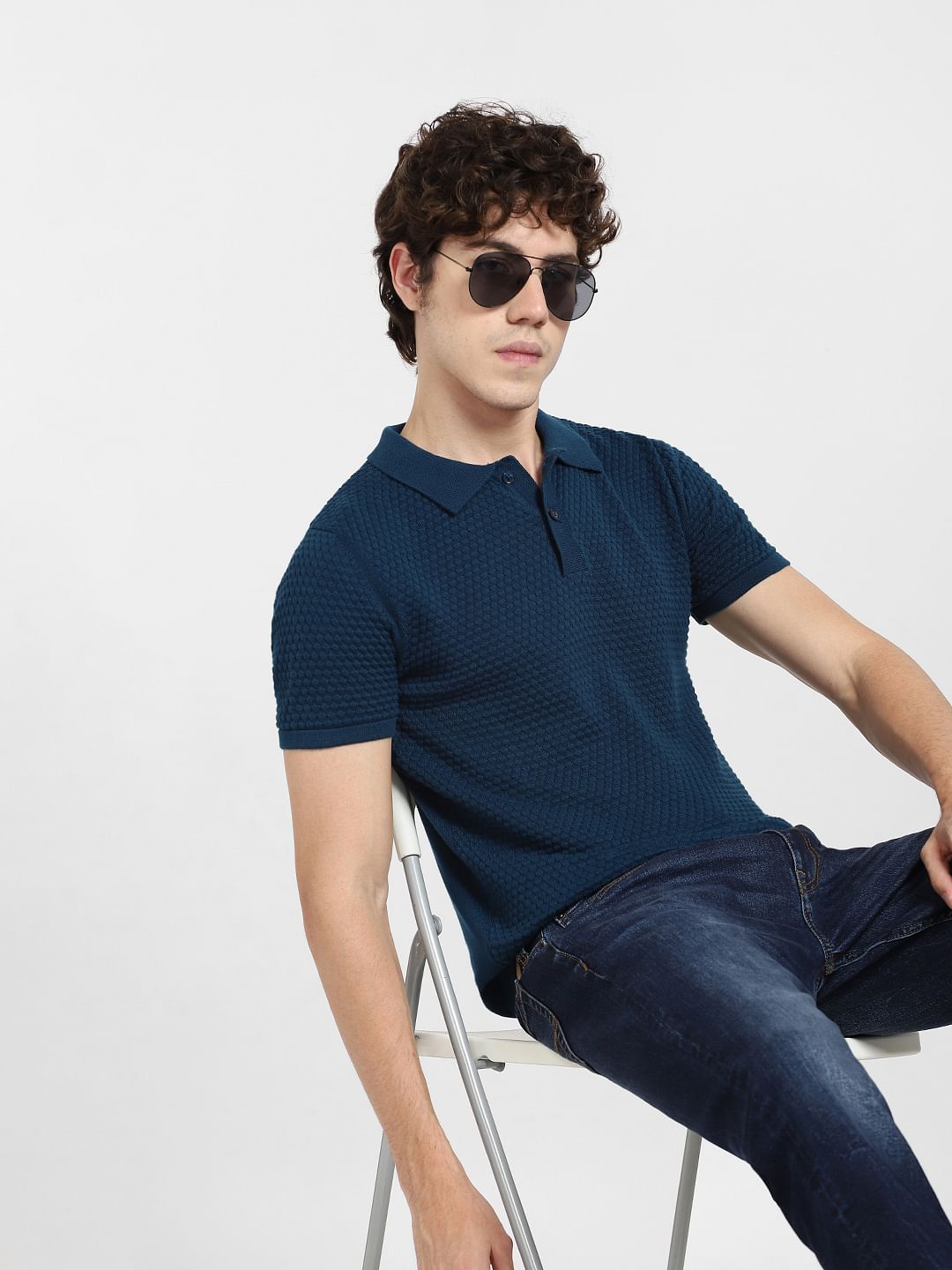 Dark Green Knit Polo - S