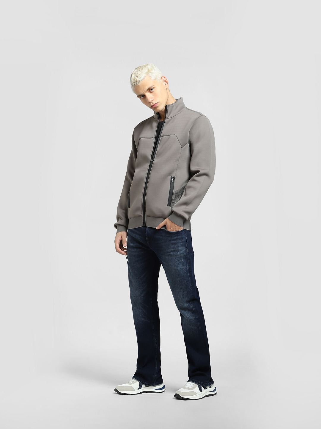 Grey Zip-Up Co-ord Sweatshirt