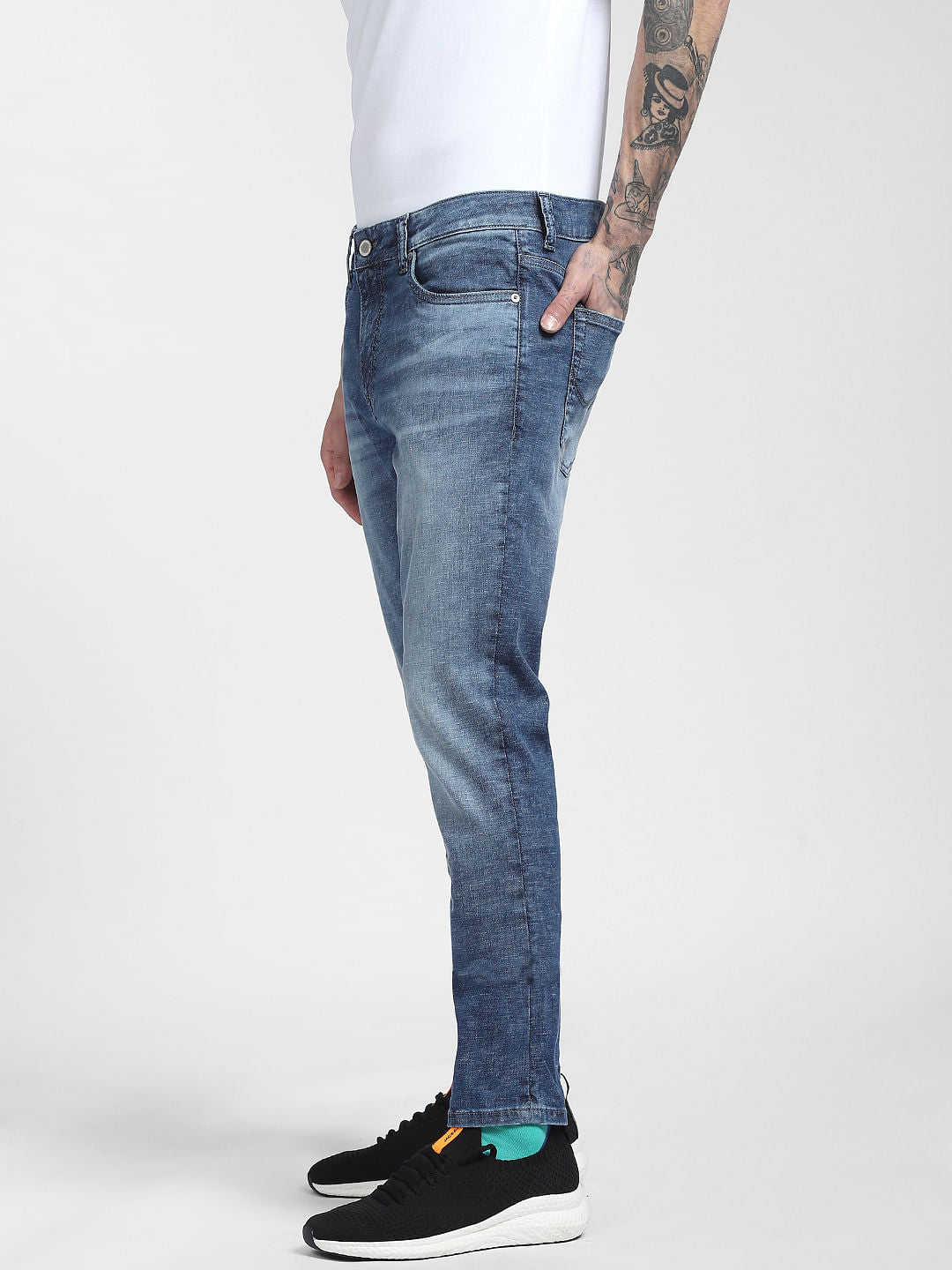 Blue Low Rise Liam Skinny Jeans