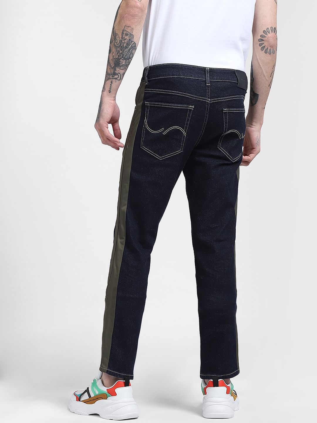 Dark Blue Low Rise Glenn Slim Fit Jeans