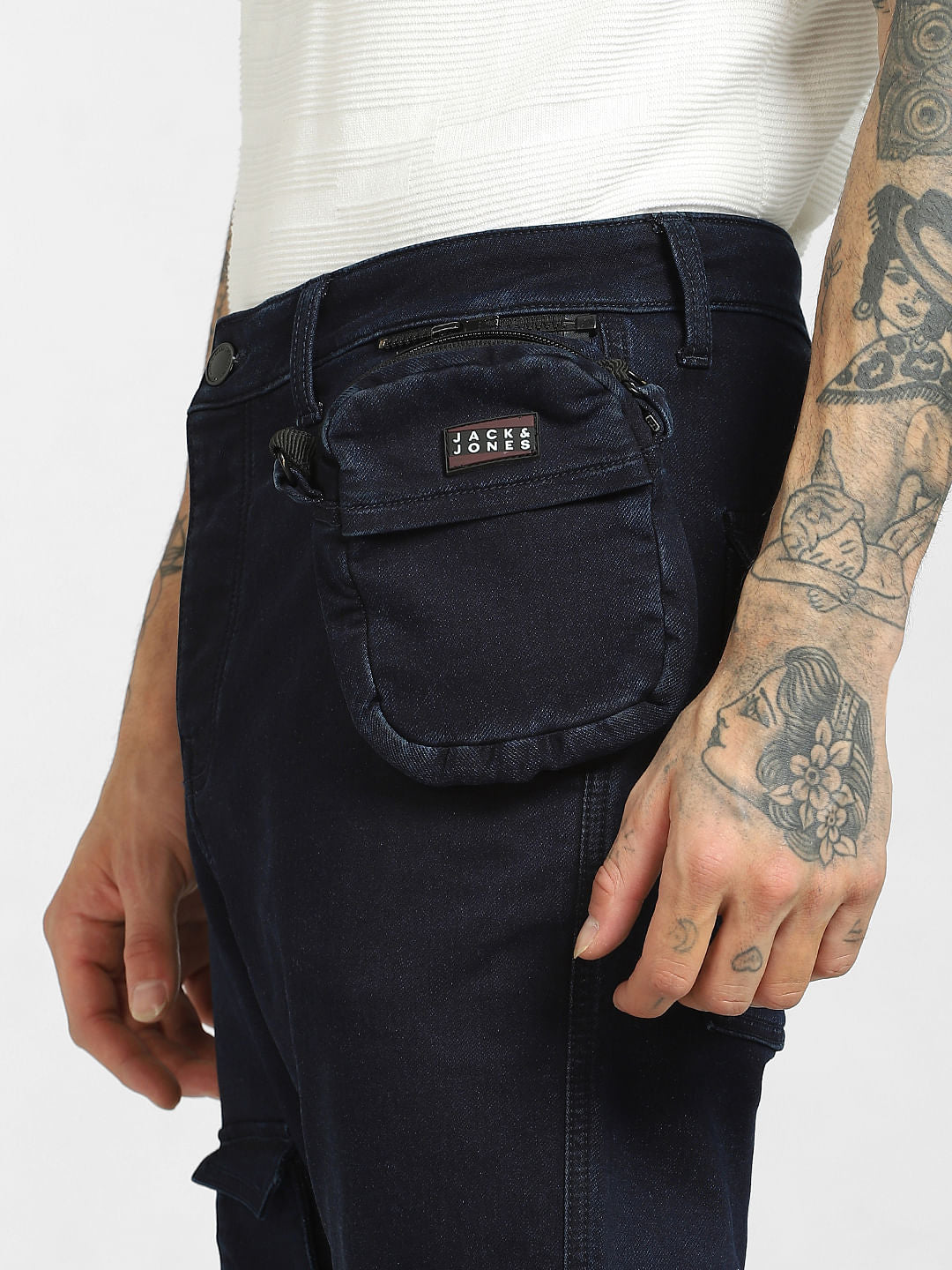 Dark Blue Low Rise Anti Fit Jeans