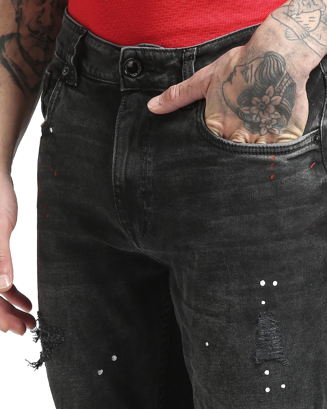 Black Low Rise Ben Skinny Jeans