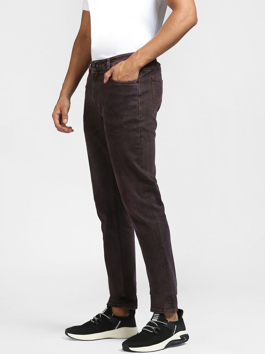 Burgundy Low Rise Ben Skinny Jeans
