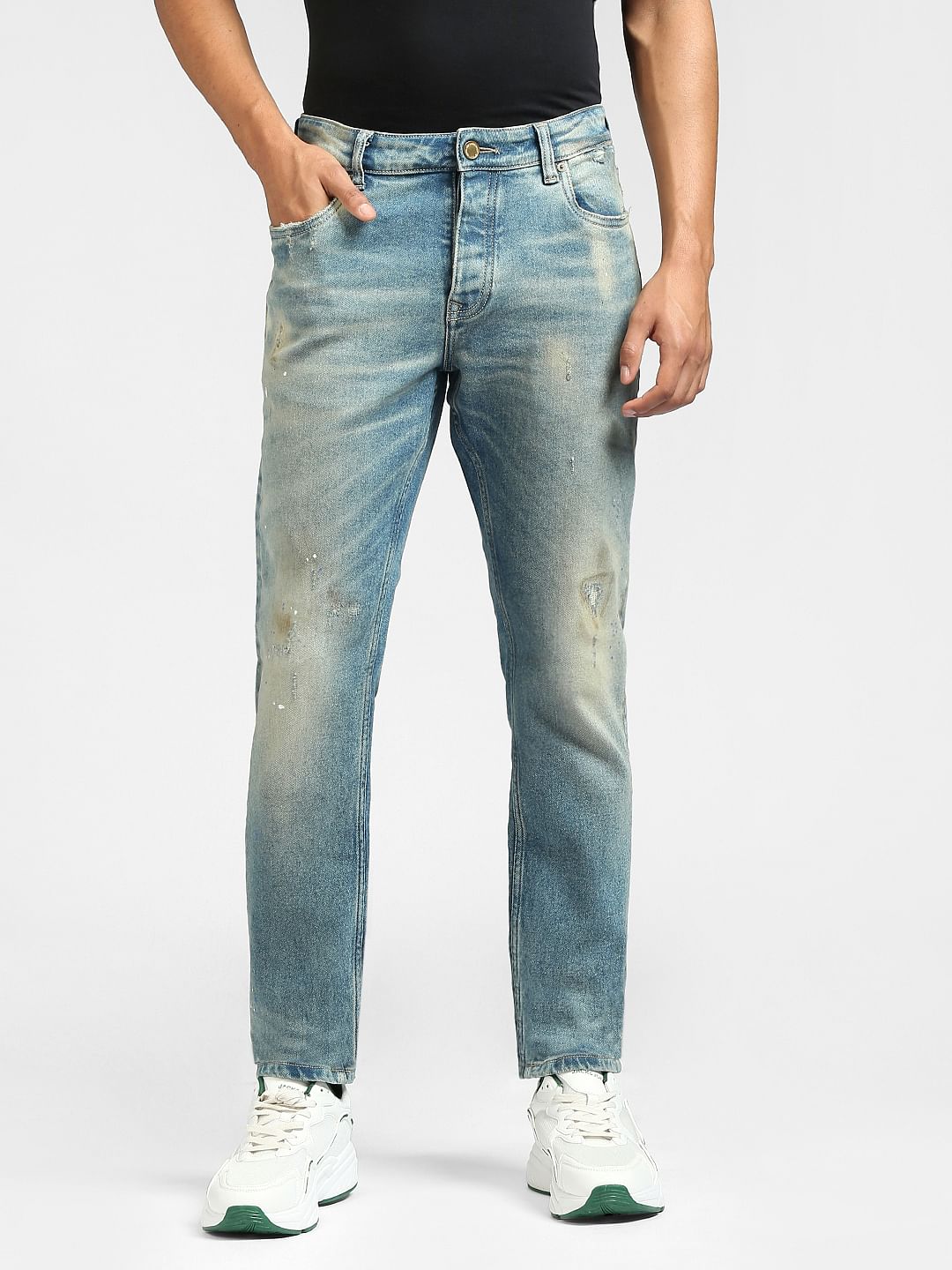 Light Blue Ripped Tim Slim Jeans