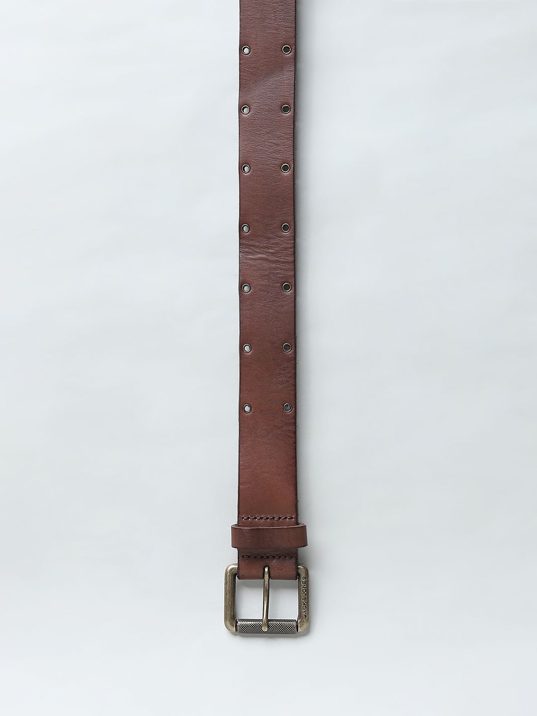 Brown Rivet Detail Leather Belt