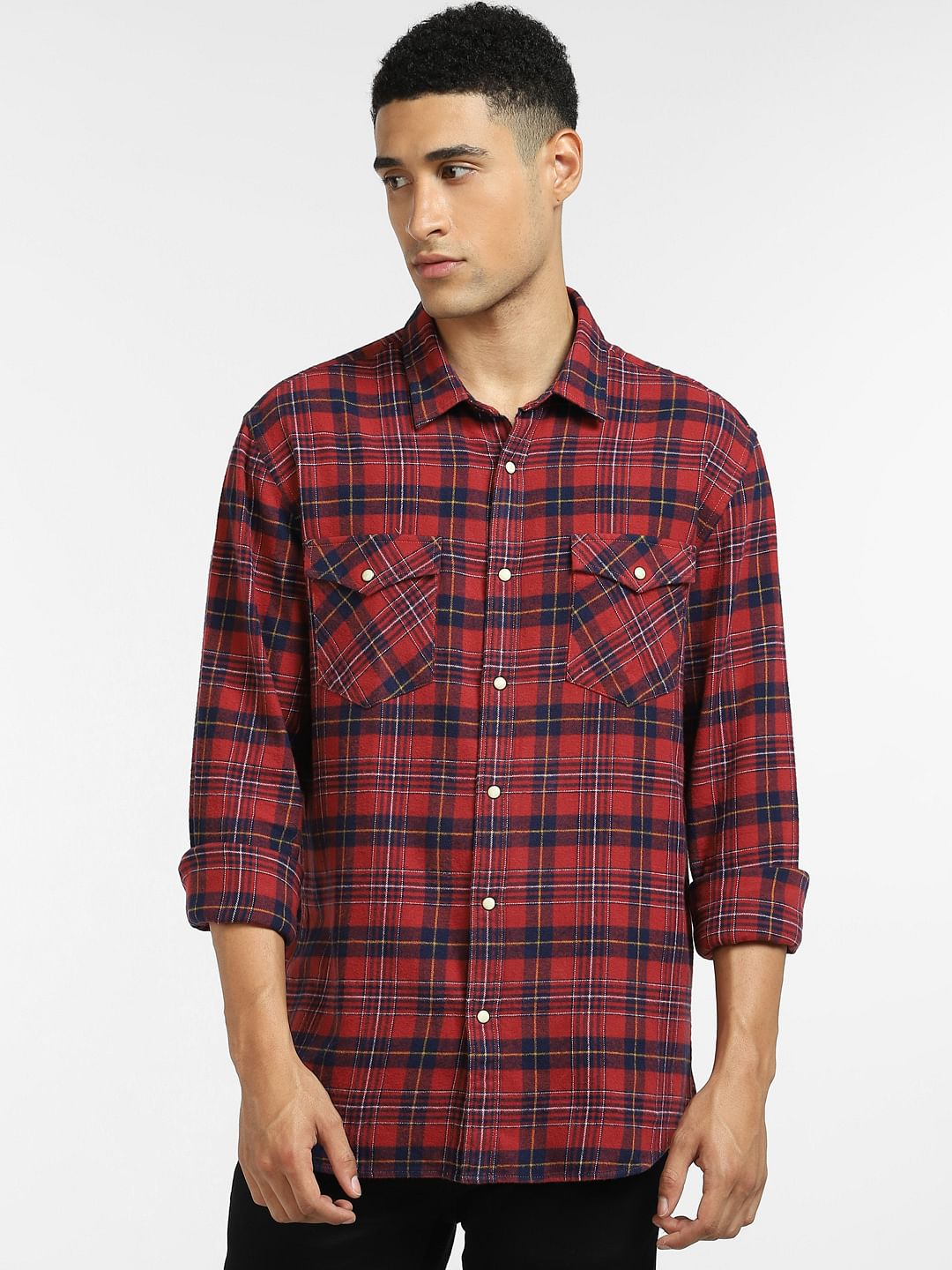 Red Check Full Sleeves Shirt
