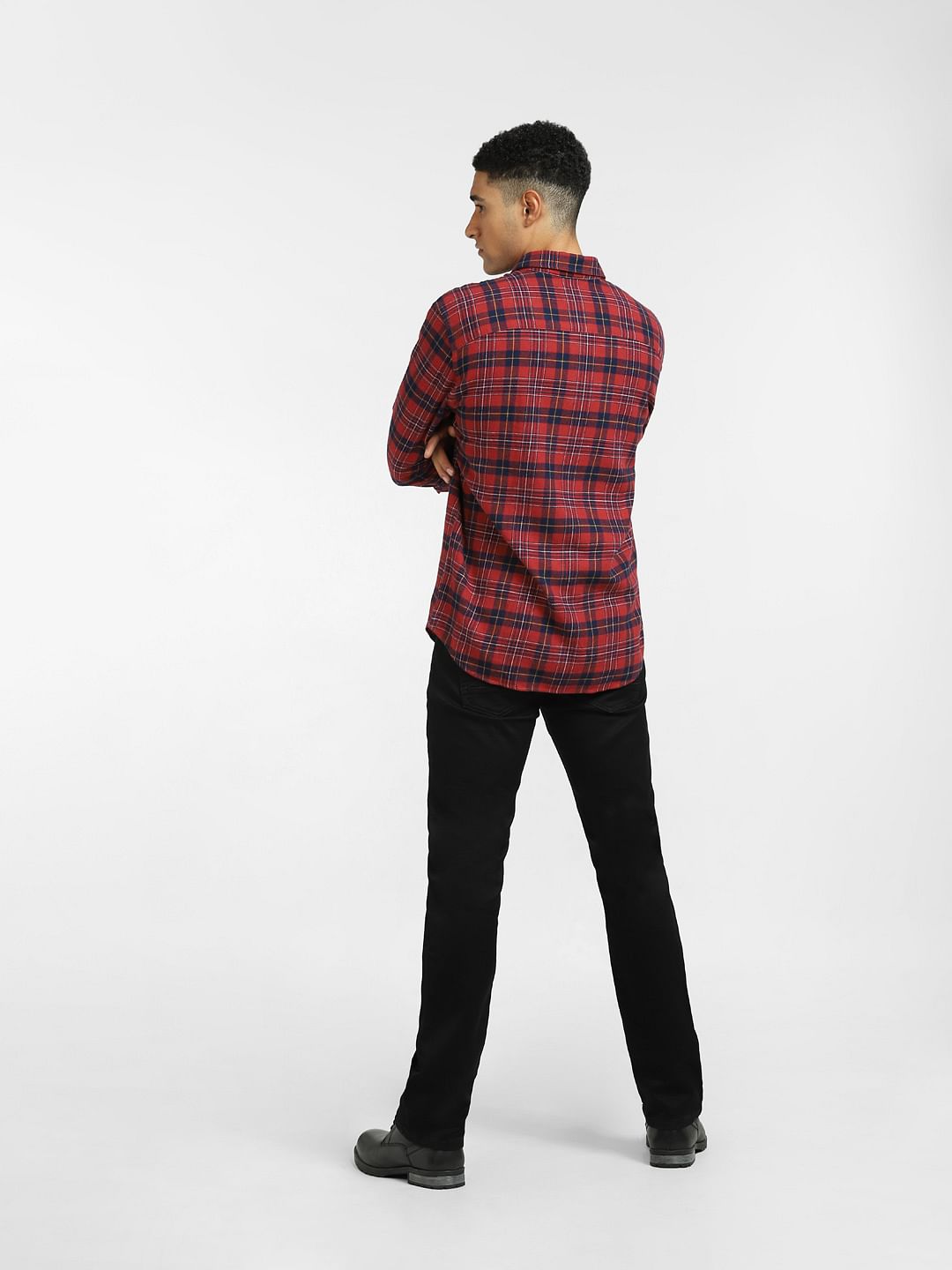 Red Check Full Sleeves Shirt