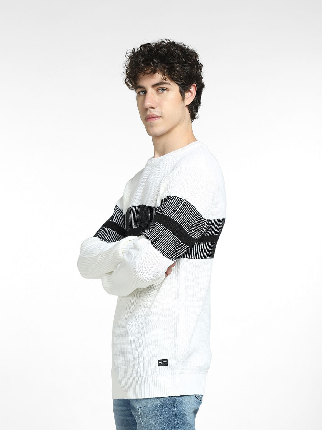 White Striped Pullover
