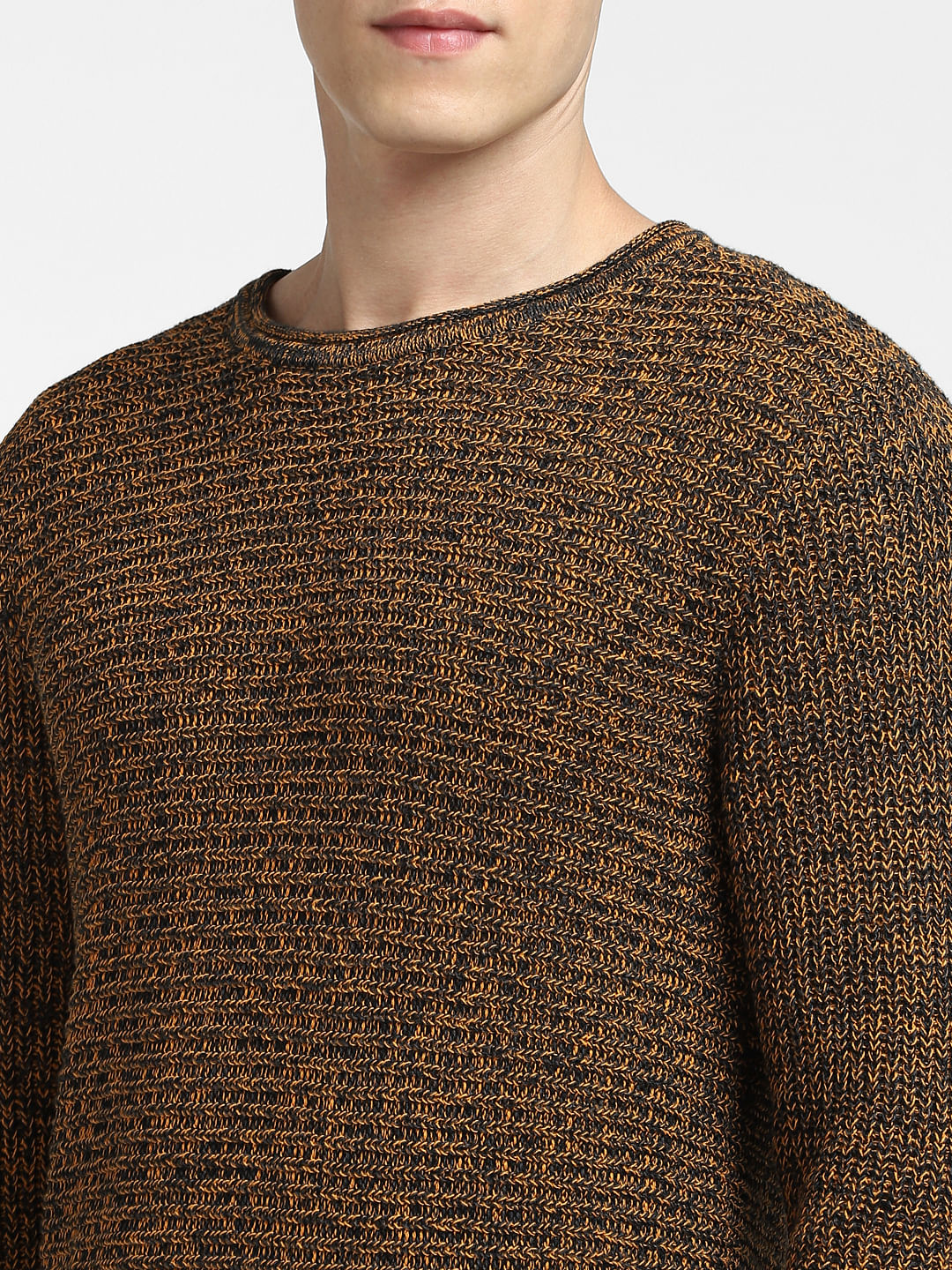 Brown Textured Pullover
