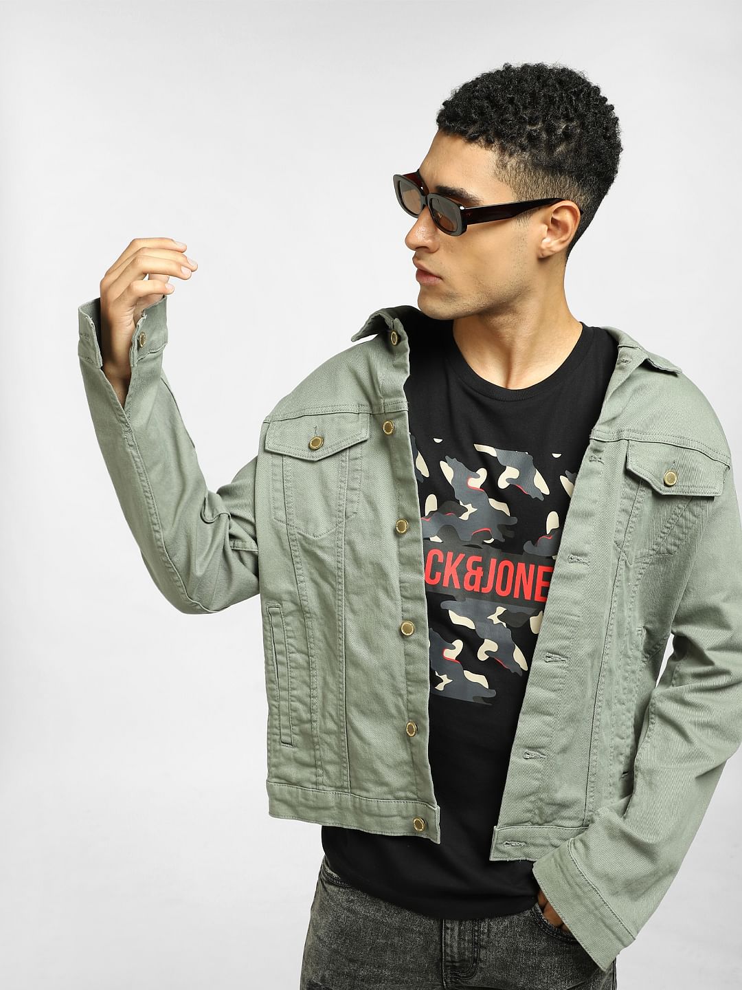 Black Logo Print Crew Neck T-shirt - S