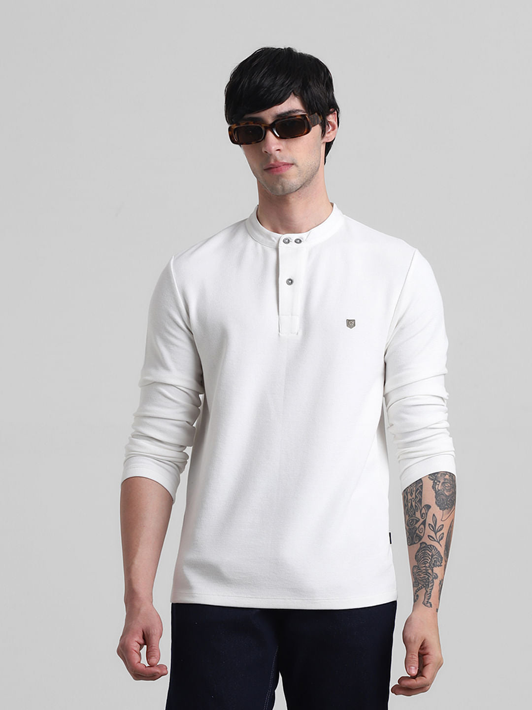 White Henley T-shirt