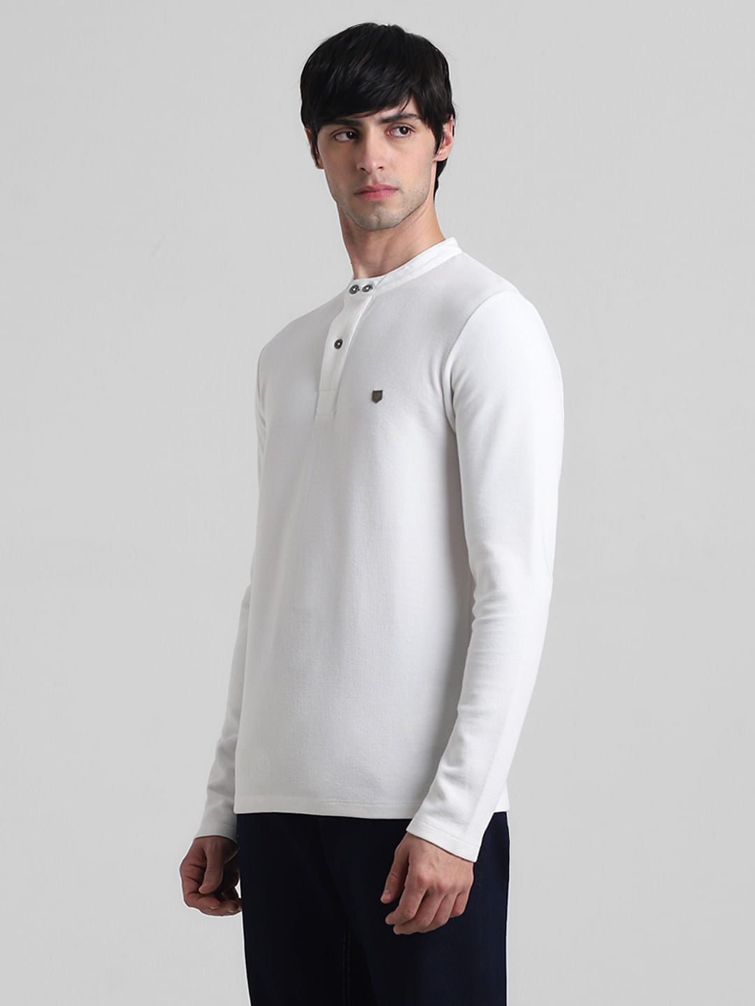 White Henley T-shirt