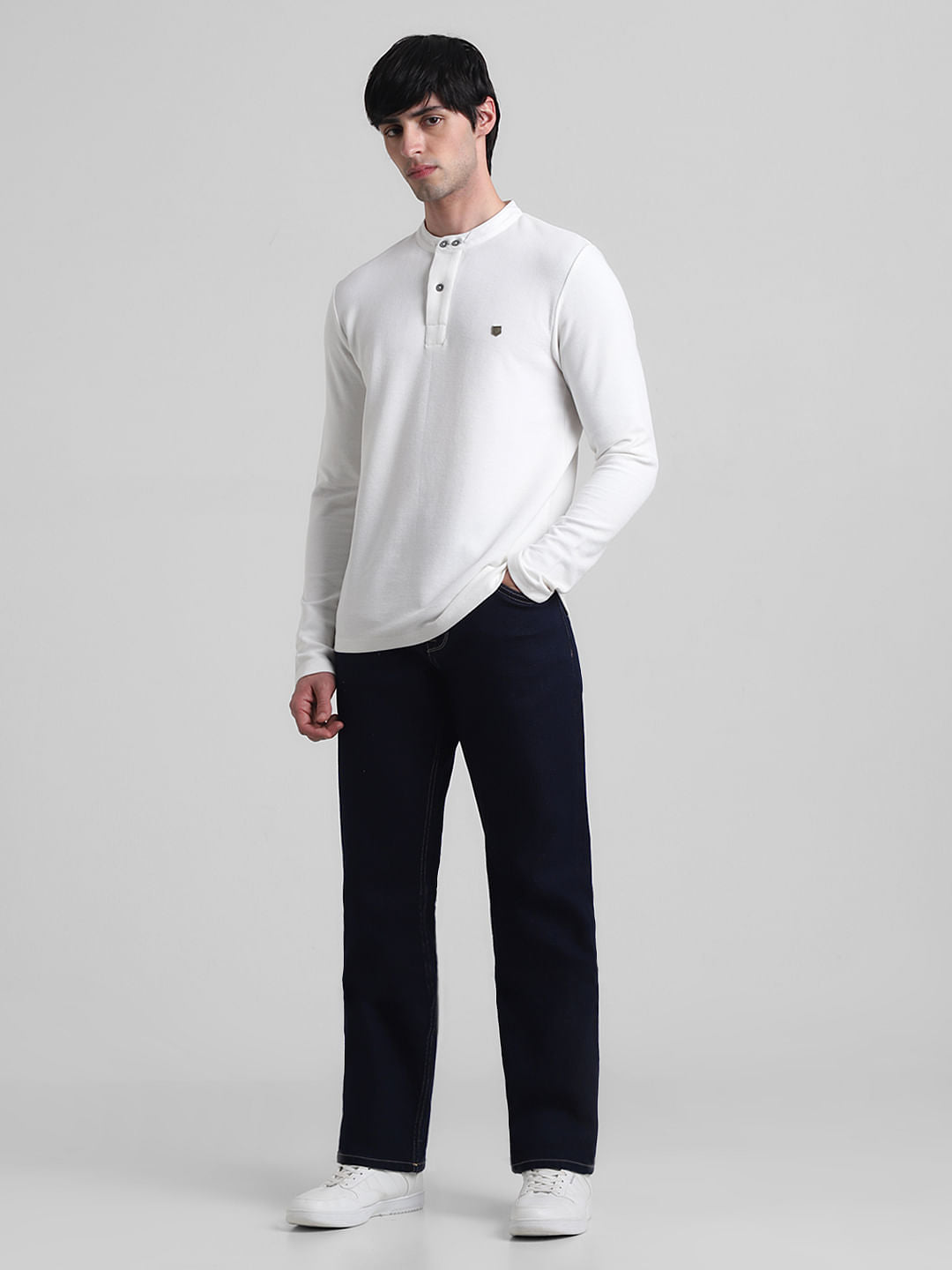 White Henley T-shirt