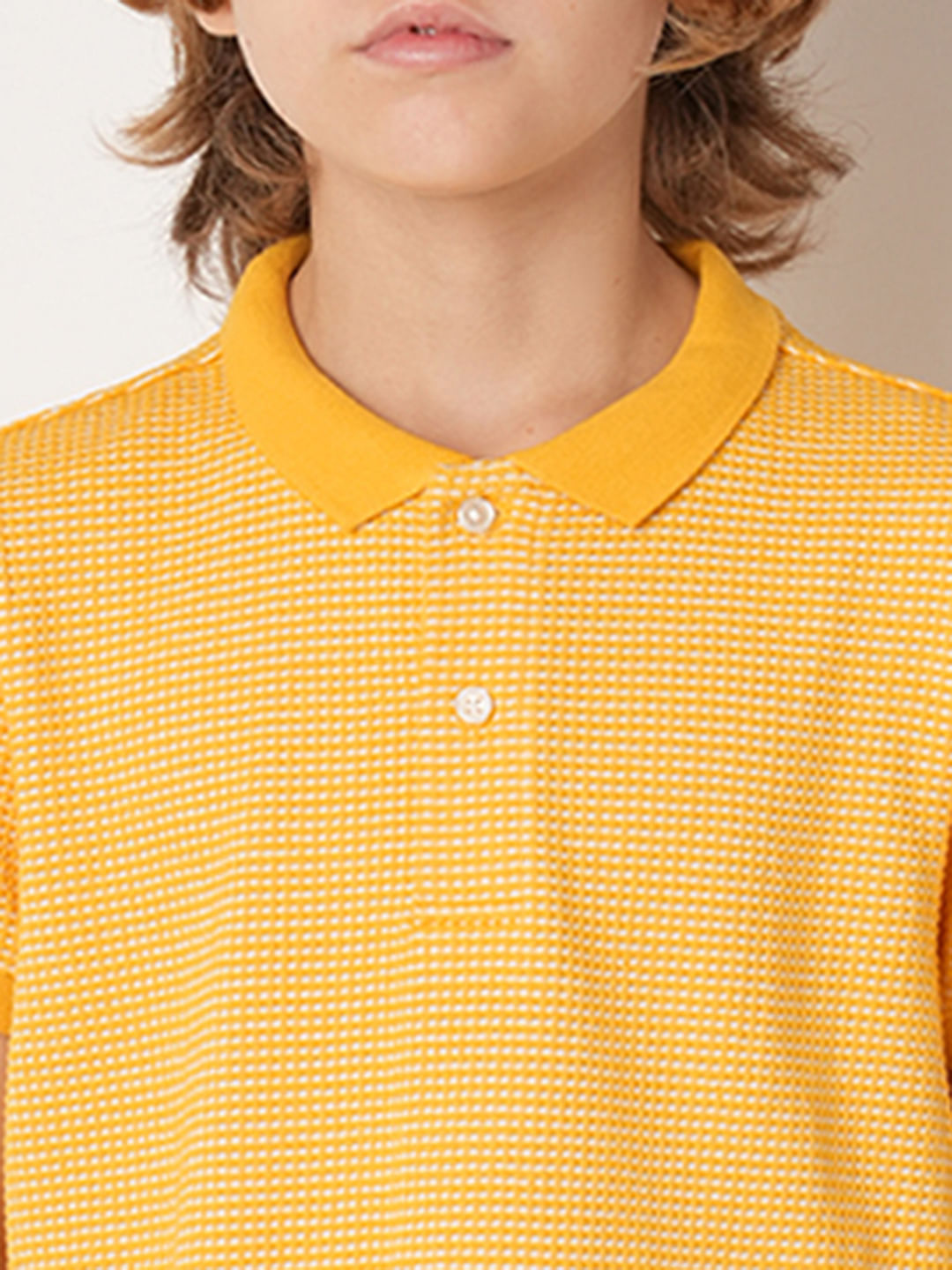 Boys Orange Co-ord Set Polo T-shirt