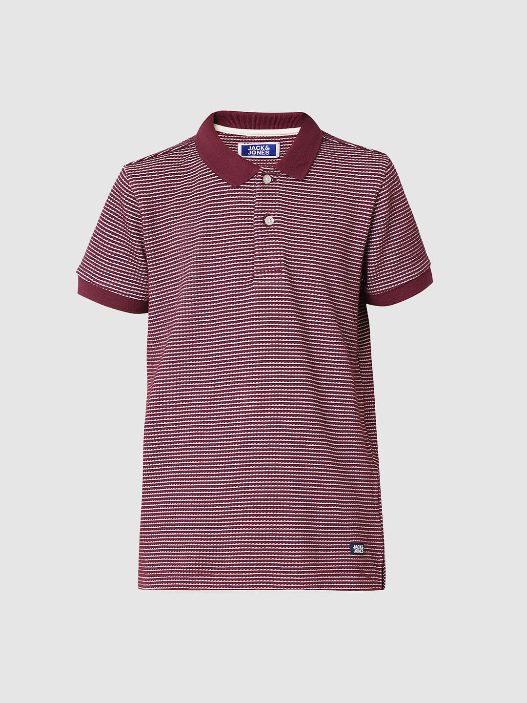 Boys Red Co-ord Set Polo T-shirt