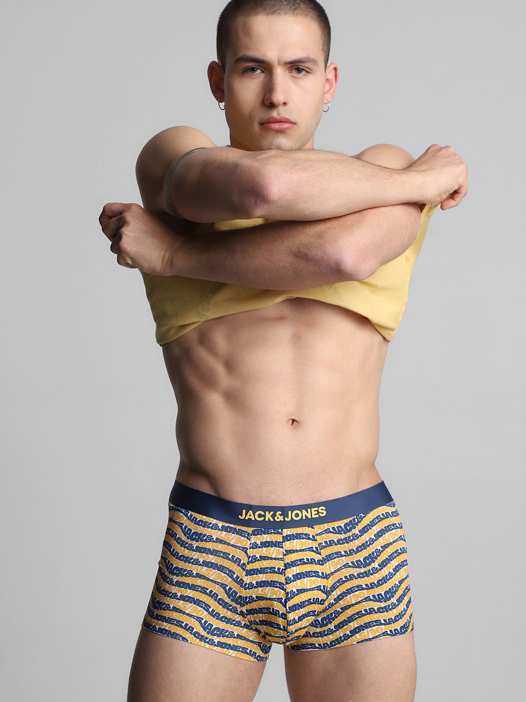 Yellow Printed Trunks